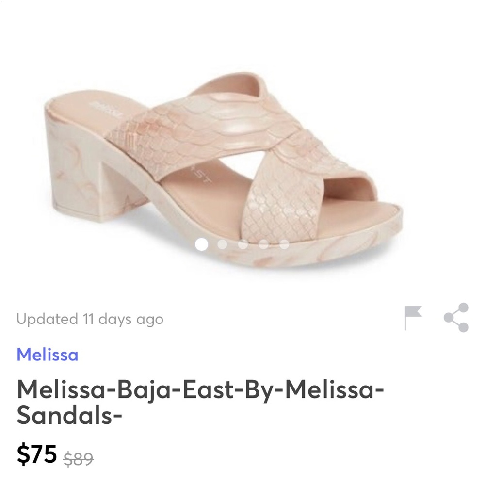 Baja East By Melissa Python Block Heel Sandal - 10 - image 1